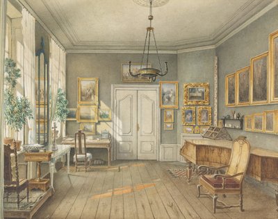 The Music Room of Fanny Hensel (nee Mendelssohn) by Julius Eduard Wilhelm Helfft